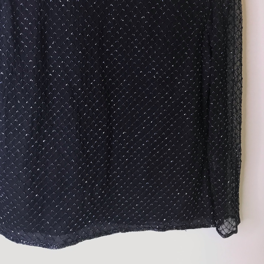 Vintage Black Stenay 100% Silk Blouse - Picture 4 of 8